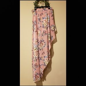 MAXI MINI SKIRT - NWT Pink Floral With Lining - Size L